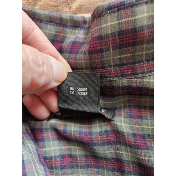 Knights Sportswear Men's Green/Red/Blue Plaid Long Sleeve Dress Shirt, 4XLT - Picture 5 of 6